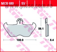 Set placute frana fata TRW MCB680 - BMW R 850 (97-01) - K1 1000 - K100 R (89-92) - R 1100 (93-01) - R 1150 (99-01) - R 1200 (98-02)